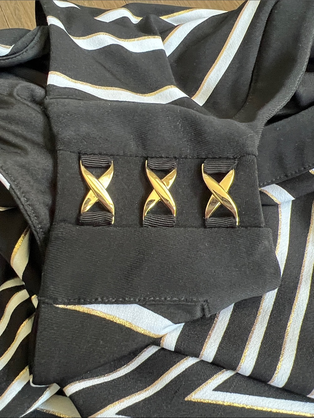 White House Black Market Striped Blouson Dress - Picture 8 of 10